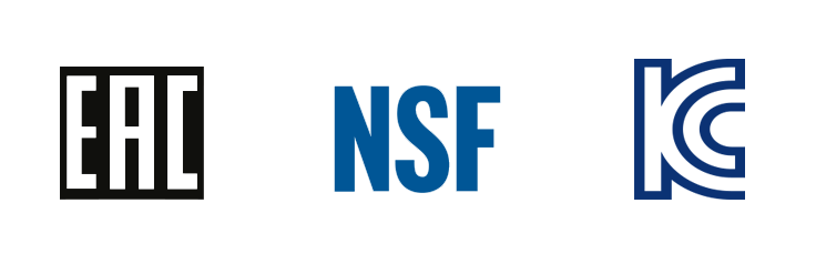 NSF TRCU KC (인증마크삽입) 동시 보유  안전성, 신뢰성, 우수성 입증